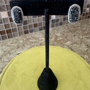 Kendra Scott Black and Silver Earrings new without tags